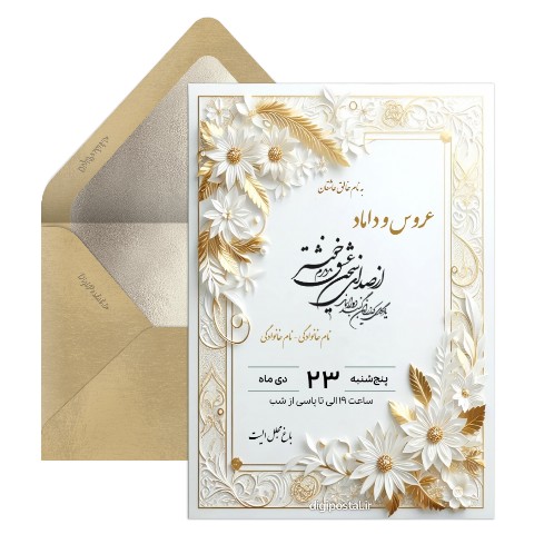 دعوت عروسی طرح هوش مصنوعی