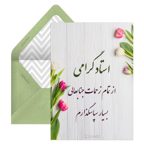 تشکر از استاد